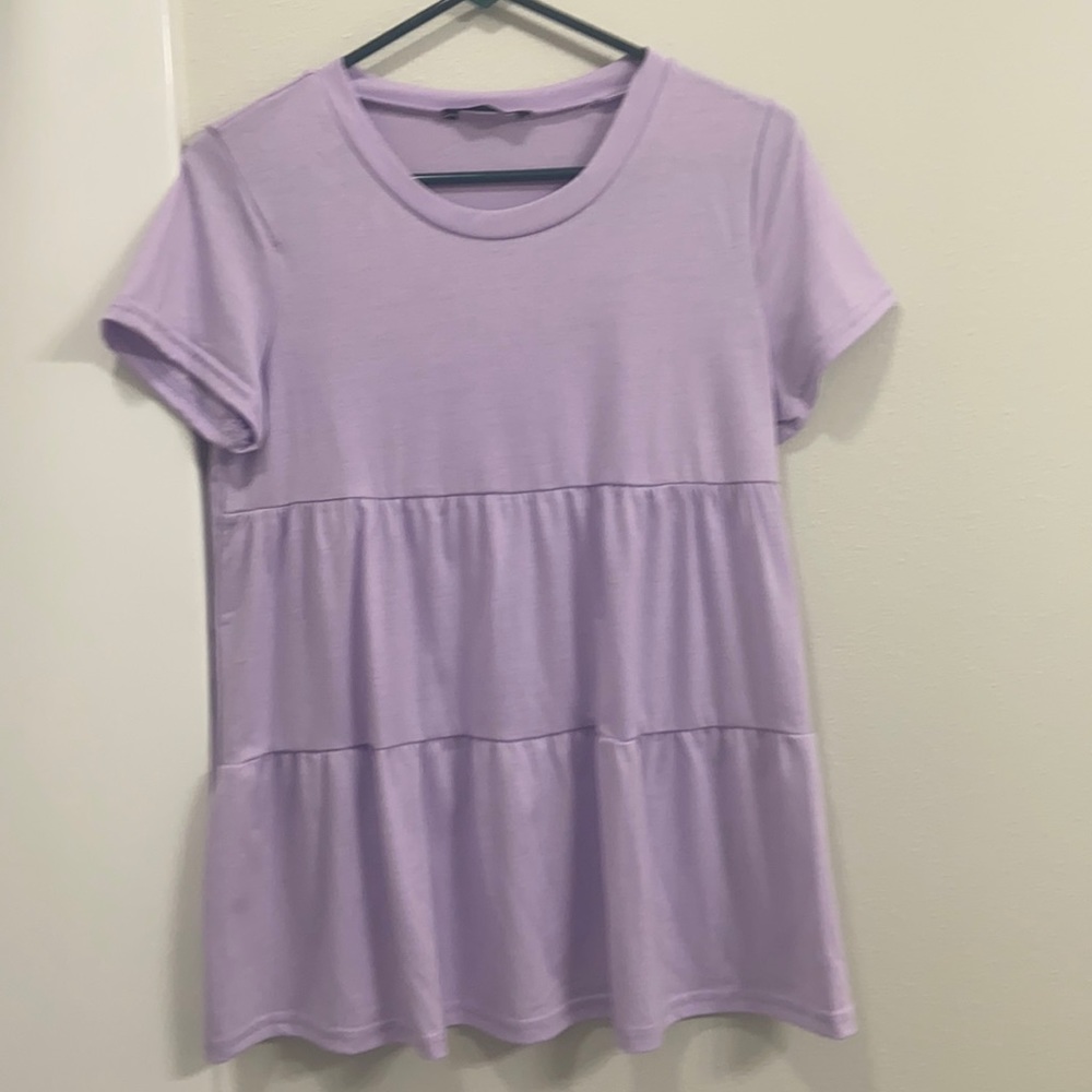 Lilac baby doll shirt